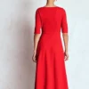 Mathilde Tie Waist Ponte Dress Spicy Red Mathilde Tie Waist Ponte Dress Spicy Red