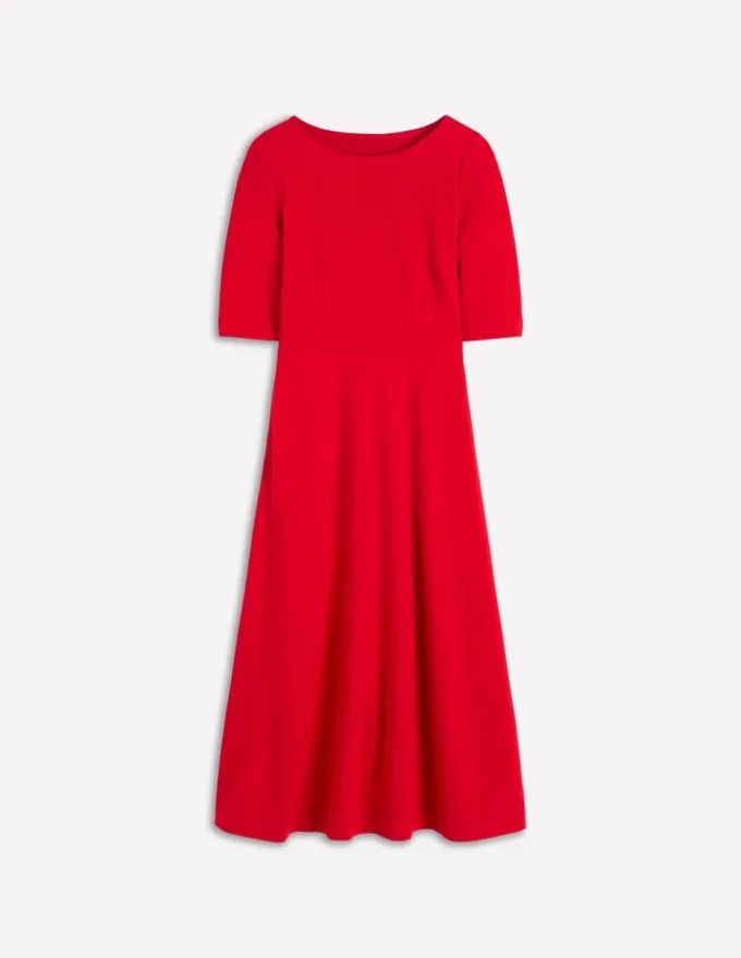 Mathilde Tie Waist Ponte Dress Spicy Red Mathilde Tie Waist Ponte Dress Spicy Red