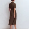 Mavis Midi Jersey Shirt Dress Bitter Chocolate Mavis Midi Jersey Shirt Dress Bitter Chocolate