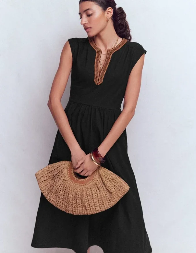 May Jersey Midi Dress Black May Jersey Midi Dress Black