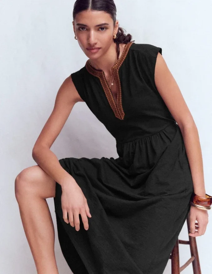 May Jersey Midi Dress Black May Jersey Midi Dress Black