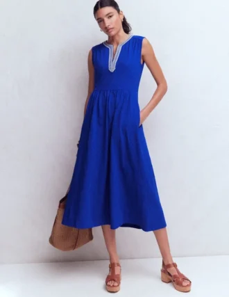 May Jersey Midi Dress Bright Blue
