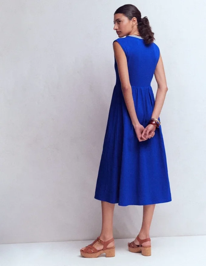 May Jersey Midi Dress Bright Blue May Jersey Midi Dress Bright Blue