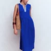 May Jersey Midi Dress Bright Blue May Jersey Midi Dress Bright Blue