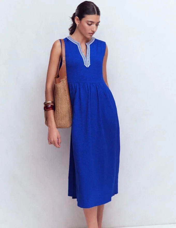 May Jersey Midi Dress Bright Blue May Jersey Midi Dress Bright Blue