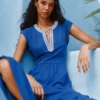 May Jersey Midi Dress Bright Blue May Jersey Midi Dress Bright Blue