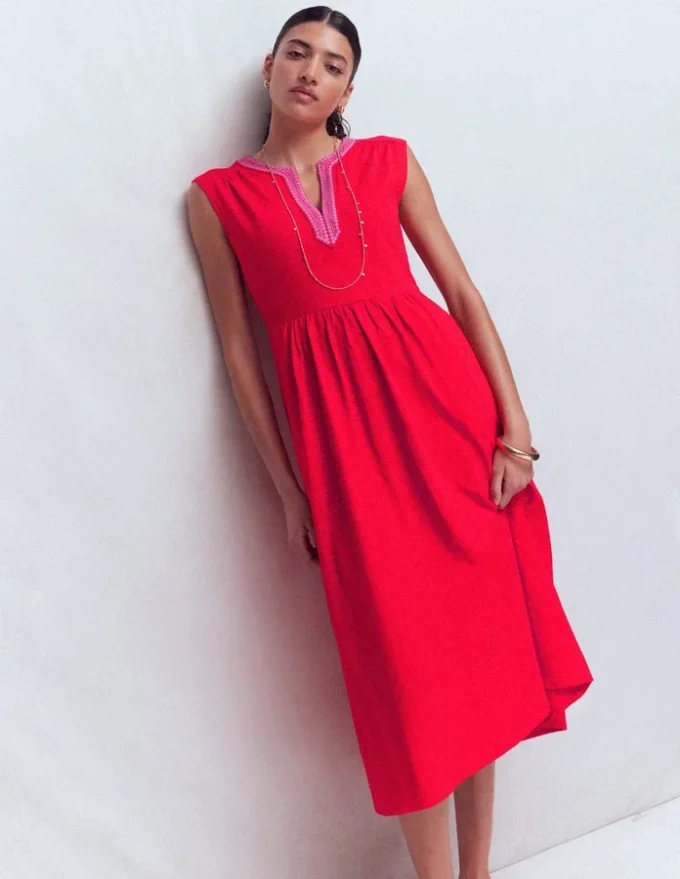 May Jersey Midi Dress Poppy Red May Jersey Midi Dress Poppy Red