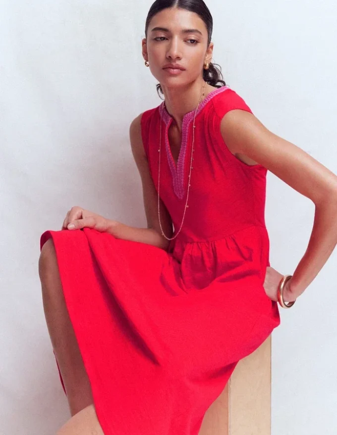 May Jersey Midi Dress Poppy Red May Jersey Midi Dress Poppy Red