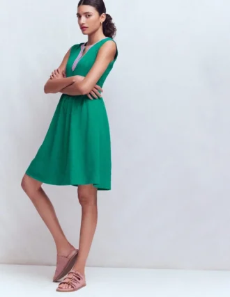 May Jersey Short Dress Deep Teal