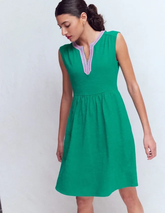 May Jersey Short Dress Deep Teal May Jersey Short Dress Deep Teal