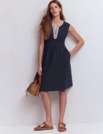 May Jersey Short Dress Navy