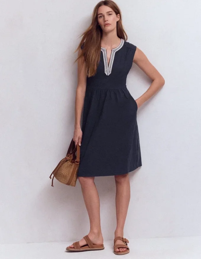 May Jersey Short Dress Navy May Jersey Short Dress Navy
