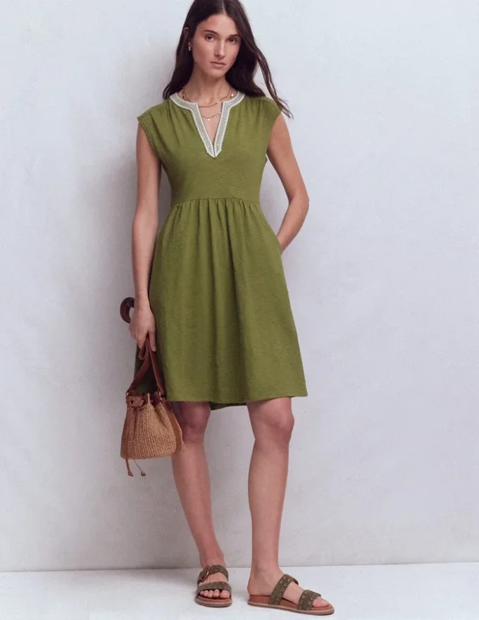 May Jersey Short Dress Olive May Jersey Short Dress Olive
