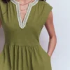 May Jersey Short Dress Olive May Jersey Short Dress Olive