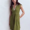 May Jersey Short Dress Olive May Jersey Short Dress Olive