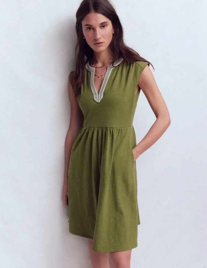 May Jersey Short Dress Olive May Jersey Short Dress Olive