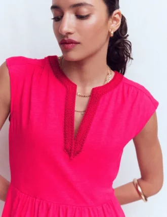 May Jersey Short Dress Opulent Pink