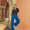 Mayfair Linen Pants Bright Blue Mayfair Linen Pants Bright Blue