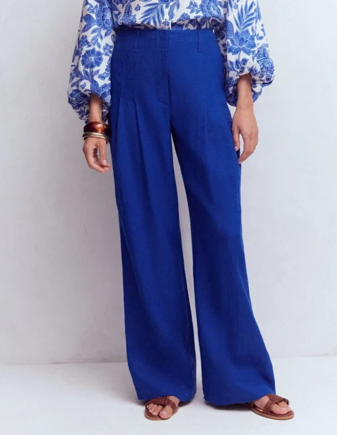 Mayfair Linen Pants Bright Blue Mayfair Linen Pants Bright Blue