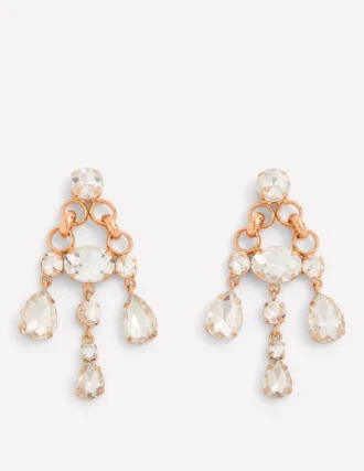 Mega Jewel Earrings Clear