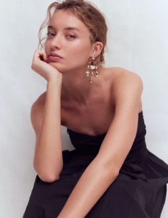 Mega Jewel Earrings Clear