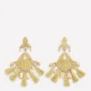 Mega Motif Earrings Gold Colour Mega Motif Earrings Gold Colour
