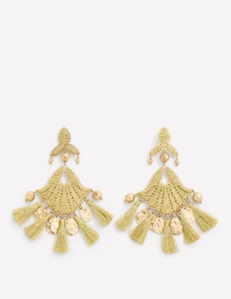 Mega Motif Earrings Gold Colour