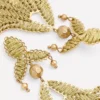 Mega Motif Earrings Gold Colour Mega Motif Earrings Gold Colour