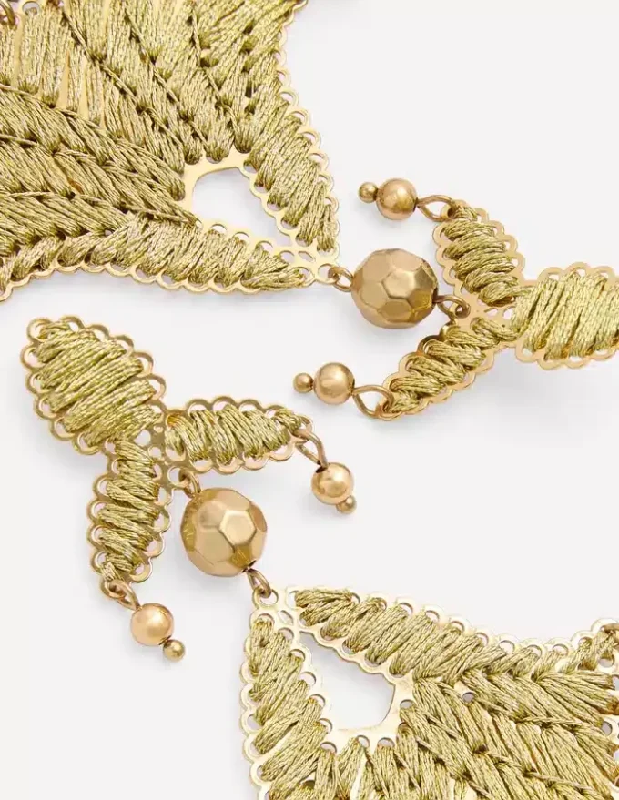 Mega Motif Earrings Gold Colour Mega Motif Earrings Gold Colour
