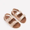 Metallic Double Strap Sandals Gold Metallic Double Strap Sandals Gold