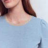 Metallic Trim T-Shirt French Blue Metallic Trim T-Shirt French Blue