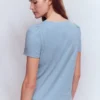 Metallic Trim T-Shirt French Blue Metallic Trim T-Shirt French Blue