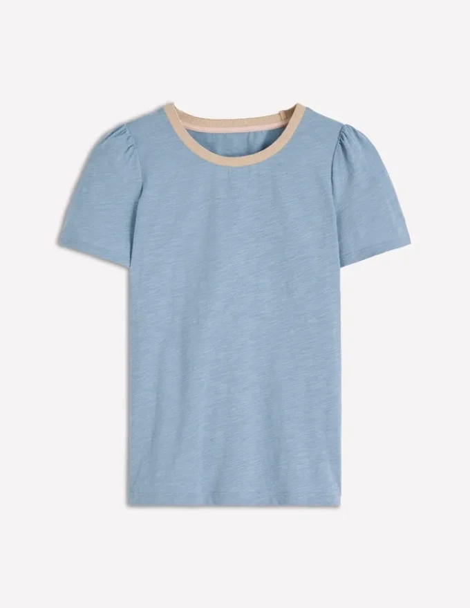 Metallic Trim T-Shirt French Blue Metallic Trim T-Shirt French Blue
