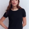 Metallic Trim T-Shirt Navy Metallic Trim T-Shirt Navy
