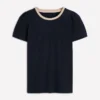 Metallic Trim T-Shirt Navy Metallic Trim T-Shirt Navy