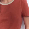 Metallic Trim T-Shirt Roasted Chestnut Brown Metallic Trim T-Shirt Roasted Chestnut Brown
