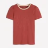Metallic Trim T-Shirt Roasted Chestnut Brown Metallic Trim T-Shirt Roasted Chestnut Brown