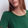 Metallic Trim T-Shirt Trekking Green Metallic Trim T-Shirt Trekking Green