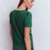 Metallic Trim T-Shirt Trekking Green Metallic Trim T-Shirt Trekking Green