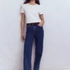 Metallic Trim T-Shirt White Metallic Trim T-Shirt White