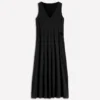 Mia V-neck Jersey Midi Dress Black Mia V-neck Jersey Midi Dress Black