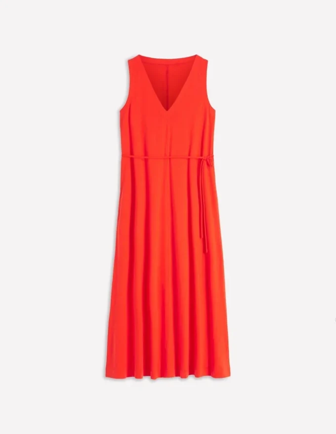Mia V-neck Jersey Midi Dress Firecracker Red Mia V-neck Jersey Midi Dress Firecracker Red