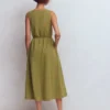 Mia V-neck Jersey Midi Dress Olive Mia V-neck Jersey Midi Dress Olive