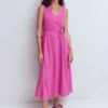 Mia V-neck Jersey Midi Dress Passion Flower Mia V-neck Jersey Midi Dress Passion Flower