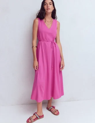 Mia V-neck Jersey Midi Dress Passion Flower