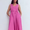 Mia V-neck Jersey Midi Dress Passion Flower Mia V-neck Jersey Midi Dress Passion Flower