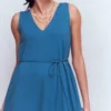 Mia V-neck Jersey Midi Dress Tourmaline Blue Mia V-neck Jersey Midi Dress Tourmaline Blue