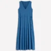 Mia V-neck Jersey Midi Dress Tourmaline Blue Mia V-neck Jersey Midi Dress Tourmaline Blue