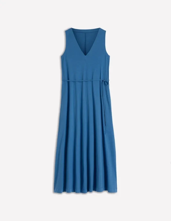 Mia V-neck Jersey Midi Dress Tourmaline Blue Mia V-neck Jersey Midi Dress Tourmaline Blue