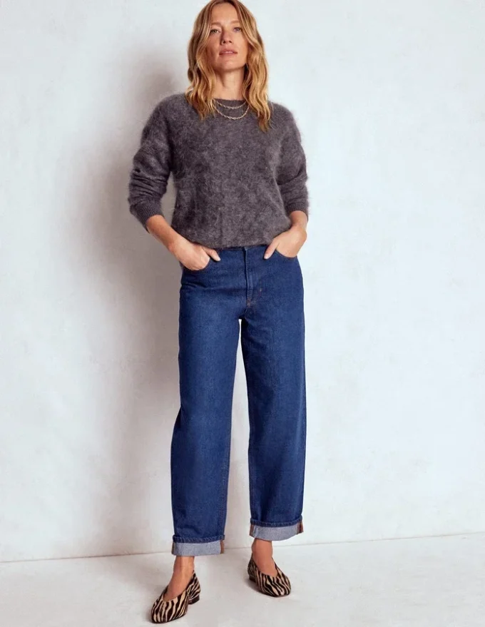 Mid Rise Relaxed Jeans Indigo Mid Rise Relaxed Jeans Indigo